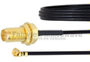 SMA Female Bulkhead to UMCX 2.5 Plug Cable 1.37mm Coax in 6 Inch and RoHS Compliant - FMCA1002-6 - Fairview Microwave Inc.