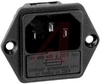 Fuseholder; 250 VAC; 5 x 20 mm; 6 mm (Max.); Panel Mount; -25 to degC - 70080632 - Allied Electronics, Inc.