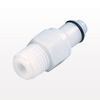 PLC Series Coupling Insert, Straight Thru Acetal In-Line Pipe Thread - PLC24004 - Qosina Corp.