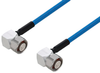 Plenum 4.1/9.5 Male Right Angle to 4.1/9.5 Male Right Angle Low PIM Cable 100 cm Length Using SPP-250-LLPL Coax Using Times Microwave Parts - PE3C6172-100CM - Pasternack