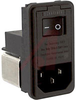 Module, Power Entry, Filter, Snap-in Mounting, 1 or 2 fuses, 4 Amp -- 70027472