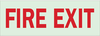 Glow-in-the-Dark Fire & Exit Sign - 80225 - Brady Corporation