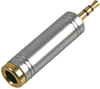 Adapter, Stereo, 3.5Mm Plug-6.35Mm Rcpt; Audio Video Connector A Multicomp Pro - 69AC6444 - Newark, An Avnet Company