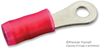 Terminal, Ring Tongue, #4, Crimp, Red; Stud Size - Metric Amp - Te Connectivity - 50F3235 - Newark, An Avnet Company