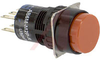 Switch;NON-ILLUM.OILTIGHT ENCLOSURE(IP65)Momentary ACTION;ROUND LENS;DPDT;RED - 70173290 - Allied Electronics, Inc.