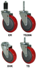 Stem Caster - Polyurethane on Polyolefin Wheel - Model 3 - 3RG5X - Caster City, Inc.