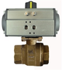 BRASS-2 WAY NC-SPRING RETURN 1 1/2" NPTF BALL VALVE - B2CS08-0-0 - Quarter Turn Valve