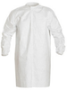 Dupont Safespec White Large Isoclean Cleanroom Frock - Fits 26 1/2 in Chest - ISO Class 4 Rating - 41 in Length - IC270BWHLG0030CS - IC270BWHLG0030CS - R. S. Hughes Company, Inc.