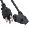 10ft 18 AWG Universal Right Angle Power Cord (IEC320 C13 to NEMA 5-15P) -- P7CR-10 - Image