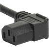Cord Sets 10 A, Europlug, Black, 2.5 m, H05VV-F 3G1,0mm2, Connector IEC C13, H05VV-F3G1.0, black - 6004.0225 - SCHURTER Inc