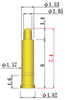 8Y254B Spring Probe Pins, Outer Dia. 1.82mm, SMT Type -- 8Y254B-H74S14-SM - Image