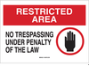 Security Area Sign - 95474 - Brady Corporation