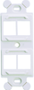 Module Frame, 4 Module, Gray; Accessory Type Panduit - 41J7323 - Newark, An Avnet Company