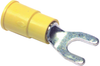 Terminal, Spade/fork, #10, Crimp, Yellow; Product Range Multicomp - 14T2600 - Newark, An Avnet Company
