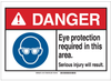 Brady B-555 Aluminum Rectangle White Personal Protection Equipment (PPE) Sign - 10 in Width x 7 in Height - 144119 - 754473-96758 - R. S. Hughes Company, Inc.