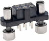 2+2 Pos. Female DIL Vertical Throughboard Conn. Reverse Fix - M80-4050405 - Harwin Plc