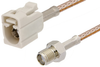 SMA Female to White FAKRA Jack Cable 24 Inch Length Using RG316 Coax - PE39351B-24 - Pasternack