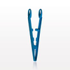 Single-Use Tweezer Forceps, Flat Round Tips, Dark Blue - 16005 - Qosina Corp.