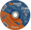Weiler TIGER Zirconium Grinding Wheel - 7 in Diameter - 7/8 in Center Hole - Thickness 1/4 in - 58075 - 012382-58075 - R. S. Hughes Company, Inc.