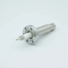 SHV-20 Coaxial Feedthrough, 1 Pin, Grounded Shield, Exposed Insulator, 1.33″ Conflat Flange - A0704-1-CF - MPF Products, INC.