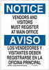Brady B-555 Aluminum Rectangle White Restricted Area / No Trespassing Sign - 10 in Width x 14 in Height - Language English / Spanish - 125076 - 754473-72696 - R. S. Hughes Company, Inc.