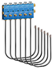 Ultra-Micro Output Air Operated Spray PurgeX for Liquid or Grease, 6 Feeds, Buna-N Seals, 24” Nozzles -- B3584-106X24