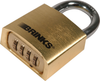 Brass Plated Combination Padlock -- 8190670 - Image