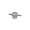 Double-Studded Silicone Gel Vibration Damper, M6 Thread Size. Material: Body- Silicone Gel, Studs-Steel Unichro Plate. -- A10Z61MMN05