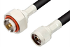 N Male to 7/16 DIN Male Cable 72 Inch Length Using RG8 Coax, RoHS - PE35284LF-72 - Pasternack