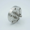 Multimode (MM50) Fiber Optic Feedthrough, FC/APC Connector, 3 Feedthrough, 2.75″ Conflat Flange -- A14871-5-CF - Image