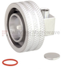 Right Angle 4.3-10 Male (Plug) Low PIM Connector For RG402, RG402 Tinned, .141 SR Cable IP67 Rated, Solder - FMCN1173 - Fairview Microwave Inc.