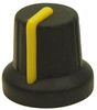 Soft Touch Knob, Black/yellow, 16Mm; Shaft Type Multicomp Pro - 02AH4570 - Newark, An Avnet Company