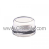 Airless Bottle, Matte Silver Cap, White Body, 50 mL - CPR06SSW - MSX050 - Cosmetic Packaging Resources