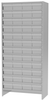 Akro-Mils 6500 lb Adjustable Gray Powder Coated Steel 22 ga Enclosed Adjustable Fixed Shelving System - 48 Bins - 6500 lb Total Capacity - ASC1879188 GREY - ASC1879188 GREY - R. S. Hughes Company, Inc.