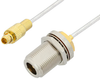 MMCX Plug to N Female Bulkhead Cable 150 cm Length Using PE-SR047FL Coax - PE3W07591-150CM - Pasternack