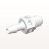 Threaded Connector, Barbed, White - MS330 - Qosina Corp.