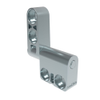Constant Torque Hinge, Asymmetric, Forward Torque 0.9 N-m , Reverse Torque 0.68 N-m , Rivet / Screw , Zinc Alloy, Natural - ST-7A3-80FT-33 - Southco