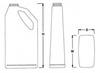 PET and HDPE Plastic Bottles -- KLEAN POUR HANDLEWARE OVAL-HDPE-1 Liter-660032-33-400 Anti-Glug