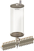 Levelux Clear View Multiple Feed Electro Lubricator, 1 gal Acrylic Reservoir, 17 Feeds, 1/8