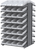 Akro-Mils 1800 lb White Gray Powder Coated Steel 16 ga Double Sided Fixed Rack - 36 3/4 in Overall Length - 72 Bins - Bins Included - APRD18158 WHITE - APRD18158 WHITE - R. S. Hughes Company, Inc.