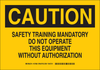 Brady B-555 Aluminum Rectangle Machine & Equipment Sign - 14 in Width x 10 in Height - 127689 - 754473-76107 - R. S. Hughes Company, Inc.