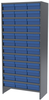 Akro-Mils 6500 lb Adjustable Gray Powder Coated Steel 22 ga Enclosed Adjustable Fixed Shelving System - 36 Bins - 6500 lb Total Capacity - ASC1879118 BLUE - ASC1879118 BLUE - R. S. Hughes Company, Inc.