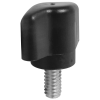 Male Wing Knob; Threaded Stud, Staggered, Black -- KBP-310 - Image