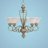 Mid. Chandeliers-Glass Up - 734119 - Capital Lighting, Inc.