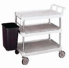 Heavy-duty Plastic Service Cart; 34-3/4
