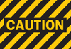 Brady B-401 High Impact Polystyrene Rectangle Black Machine & Equipment Sign - 10 in Width x 7 in Height - TEXT: CAUTION - 25041 - 754476-25041 - R. S. Hughes Company, Inc.