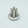 SHV-5 Coaxial Feedthrough, 4 Pins, Grounded Shield, 2.16″ QF / KF Flange - A6984-3-QF - MPF Products, INC.