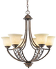 8995-6 SBZ Mid. Chandeliers-Glass Up - 360867 - Capital Lighting, Inc.