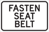 Brady B-959 Aluminum Rectangle White Stop Signs, Traffic Control Signs & Banners Sign - TEXT: FASTEN SEAT BELT - 115477 - 754473-18486 - R. S. Hughes Company, Inc.