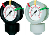 GDS Series Double Sided All Thermoplastic Liquid Filled Pressure Gauge & Isolator - Image